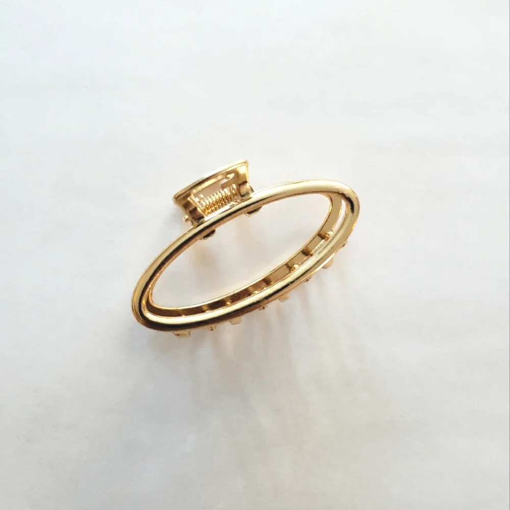 Gold Tone Metal Hair Claw Hair Clip